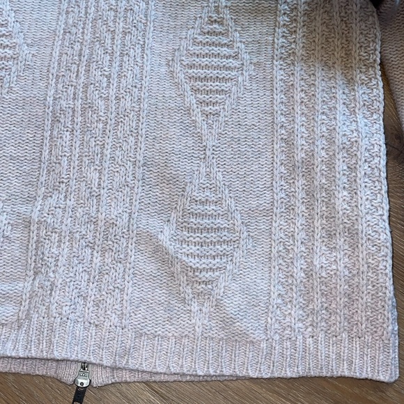 Madewell | Palisade Back-Zip Sweater in Heathered Pink merino wool medium - Picture 3 of 7